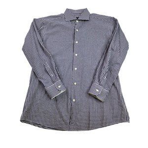 Ermenegildo Zegna Mens XL Purple Checkered Shirt